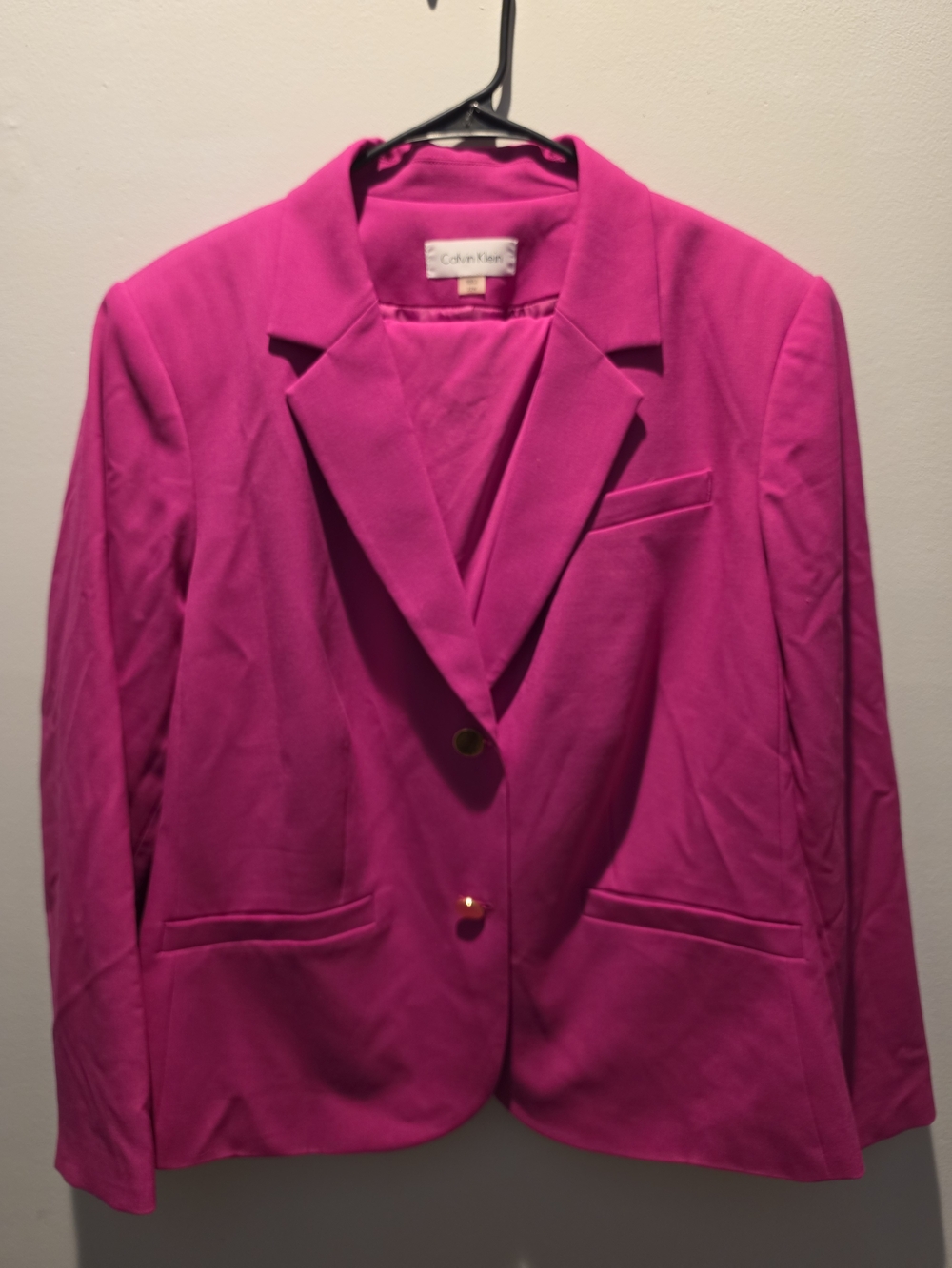 Calvin Klein Women's Hot Pink Blazer Jacket And Matching Camisole